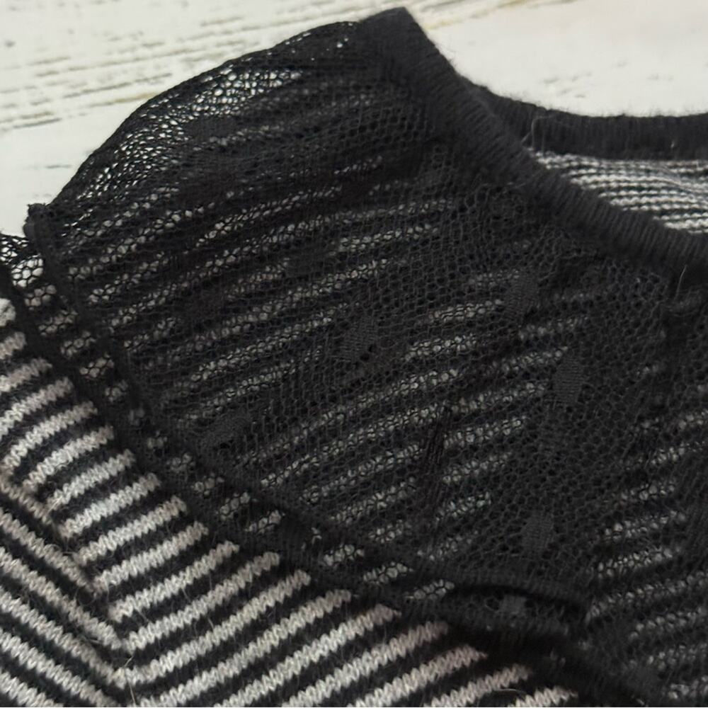 Little Marc Jacobs Girls Knit Dress Size 8 Striped Black Grey Casual Dainty - Picture 5 of 10